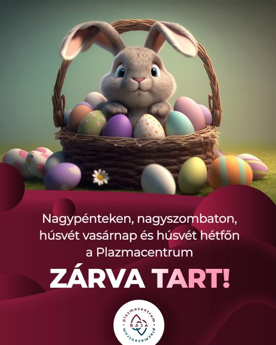 A húsvéti ünnepek alatt, április 18–21. között központunk zárva tart